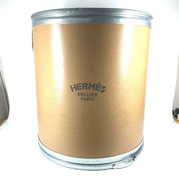 HERMES BOX interior Saddle box Oversized accessory case paper Beige - Picture 1 of 14